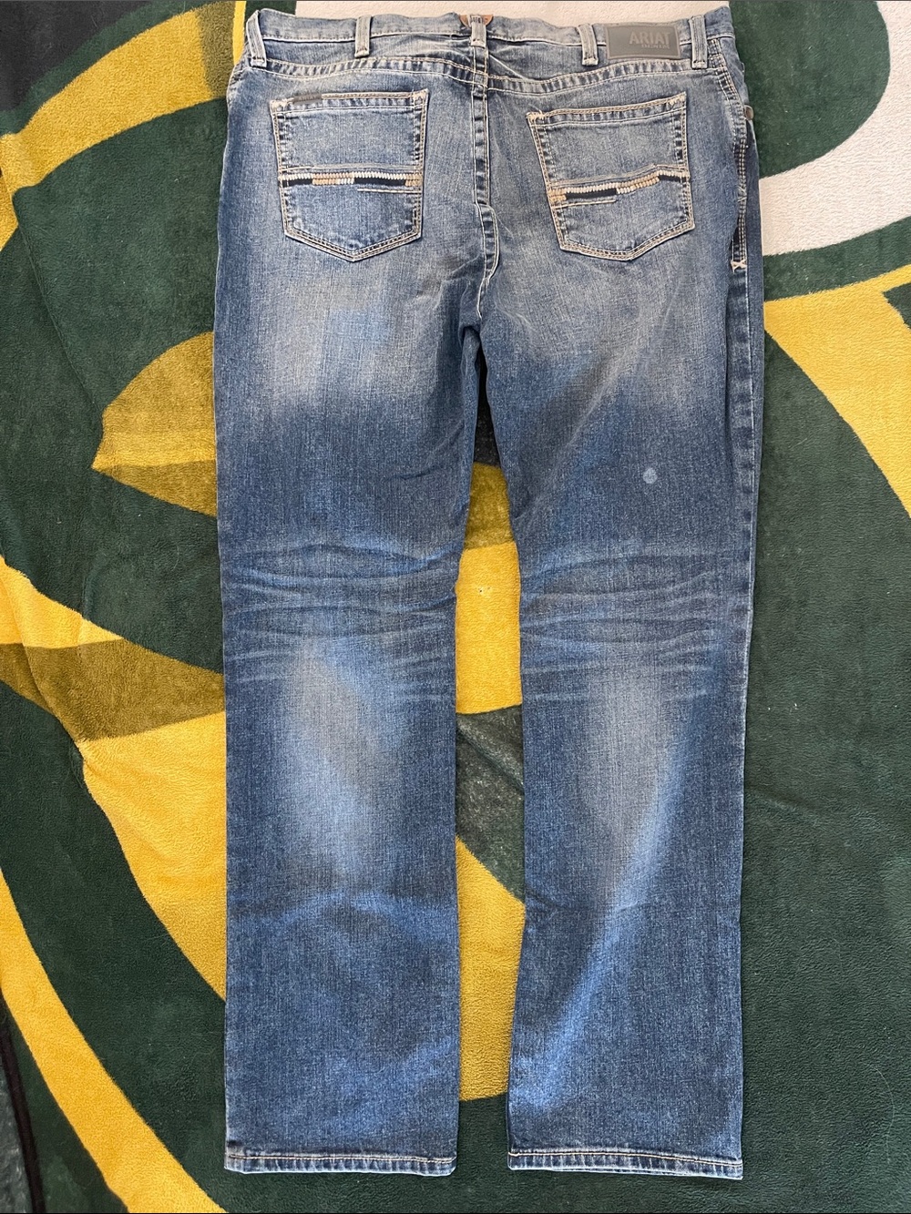 Ariat Men's Washed Blue Straight Jeans